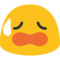 Disappointed but Relieved Face emoji on Google